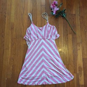 Anthropologie Ella Moss Pink & Cream Striped Dress